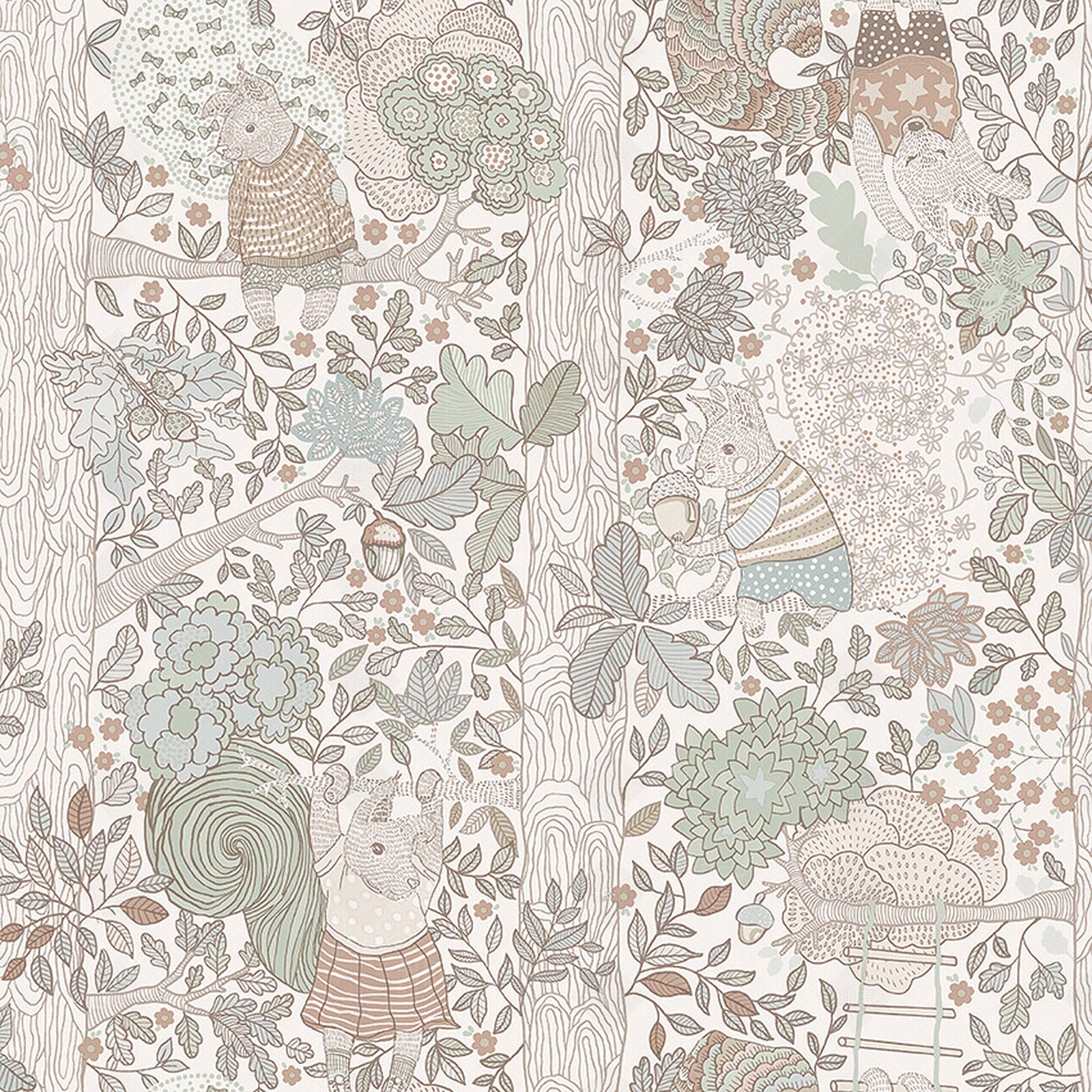 复古卡通儿童动物壁纸贴图下载【ID:1112982346】