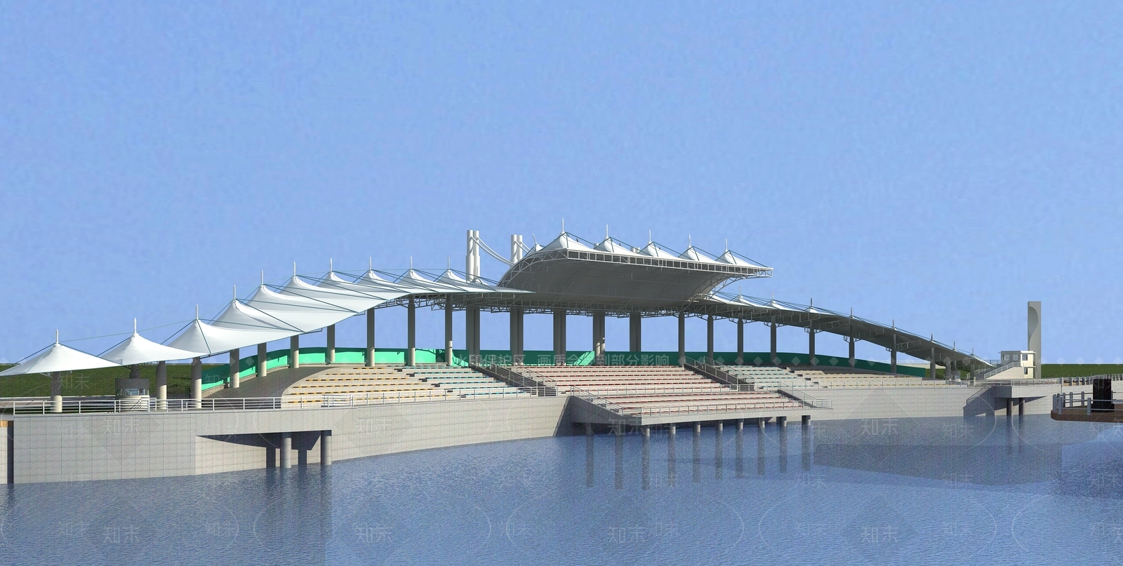 现代体育场看台3D模型下载【ID:1112998159】