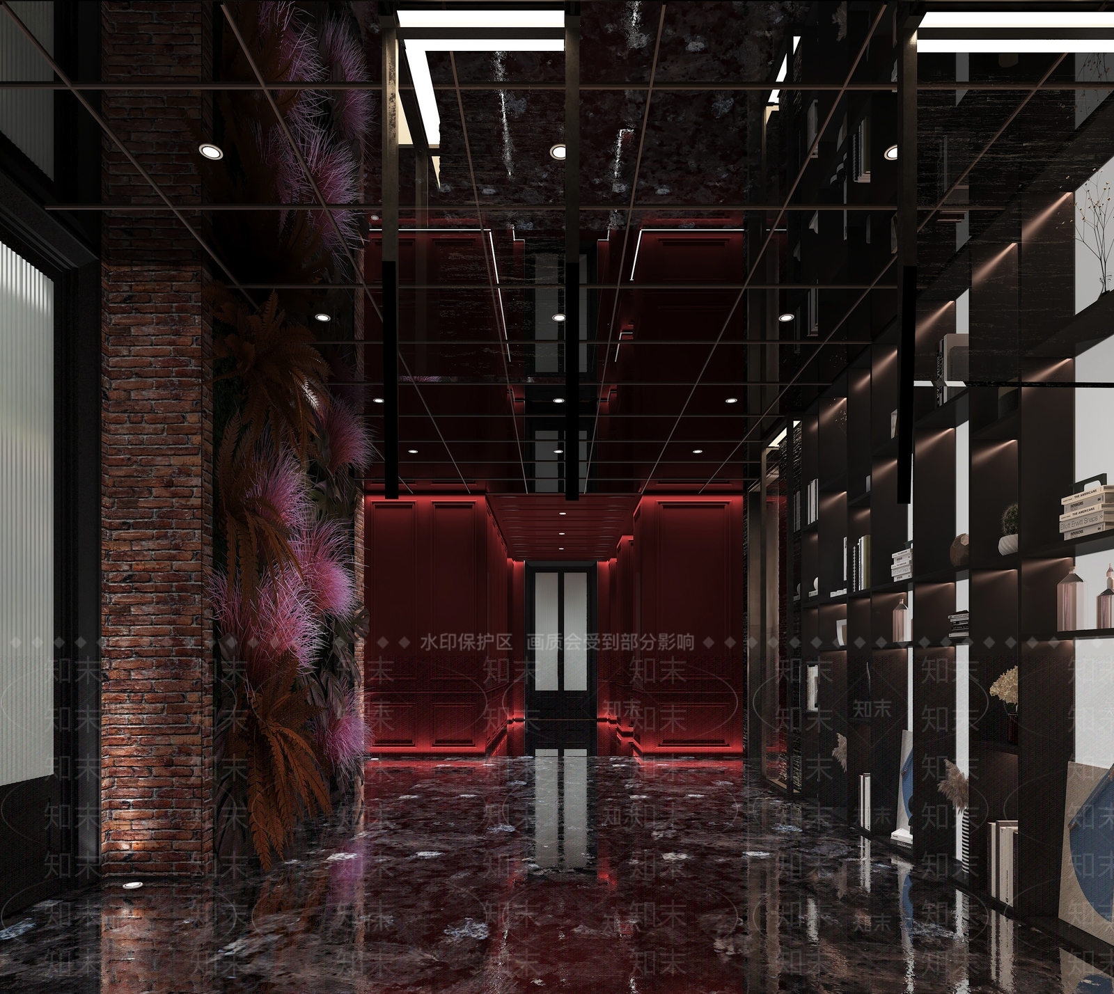 工业风酒吧走廊3D模型下载【ID:1113003606】