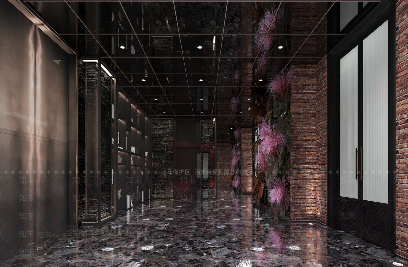 工业风酒吧走廊3D模型下载【ID:1113003606】