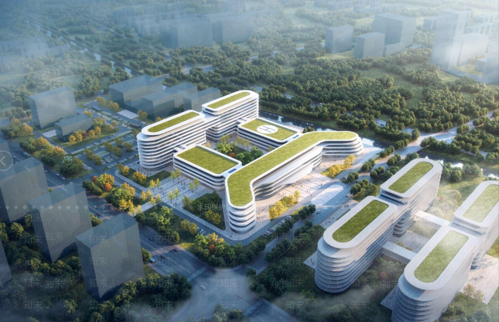 现代医疗建筑SU模型下载【ID:1113013612】
