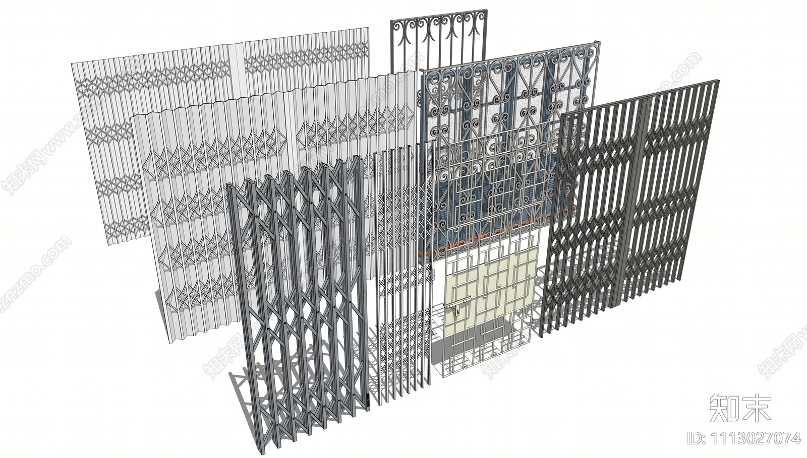 现代铁门SU模型下载【ID:1113027074】