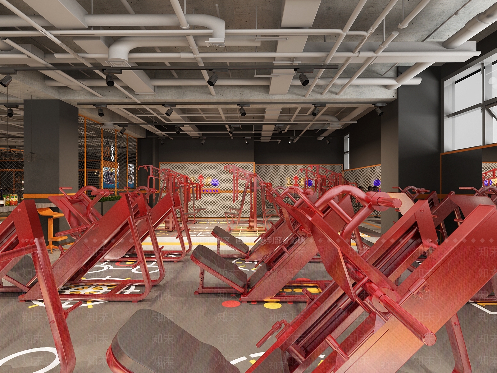 现代健身房3D模型下载【ID:1113031996】