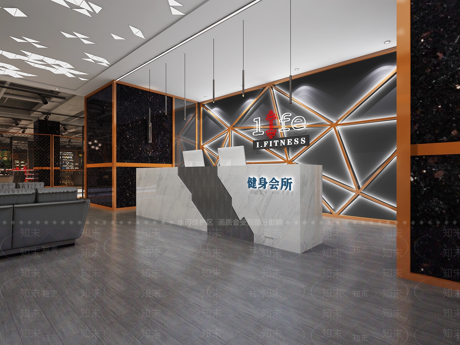 现代健身房3D模型下载【ID:1113031996】