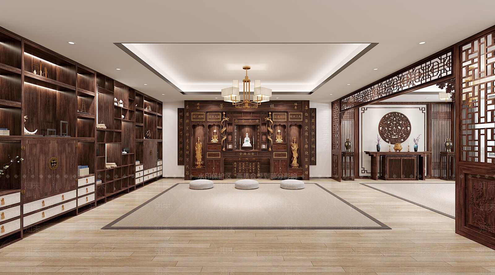 中式祠堂3D模型下载【ID:1113037219】
