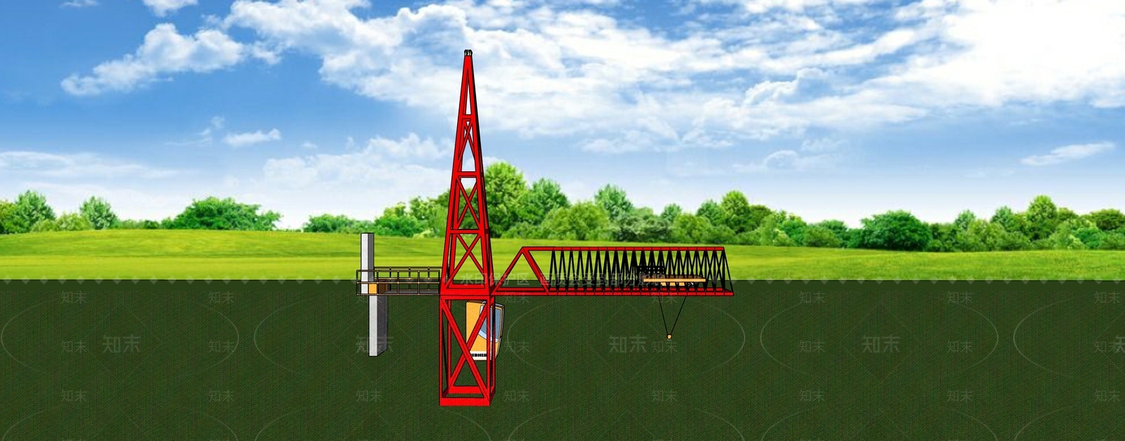 现代吊塔SU模型下载【ID:1113040201】