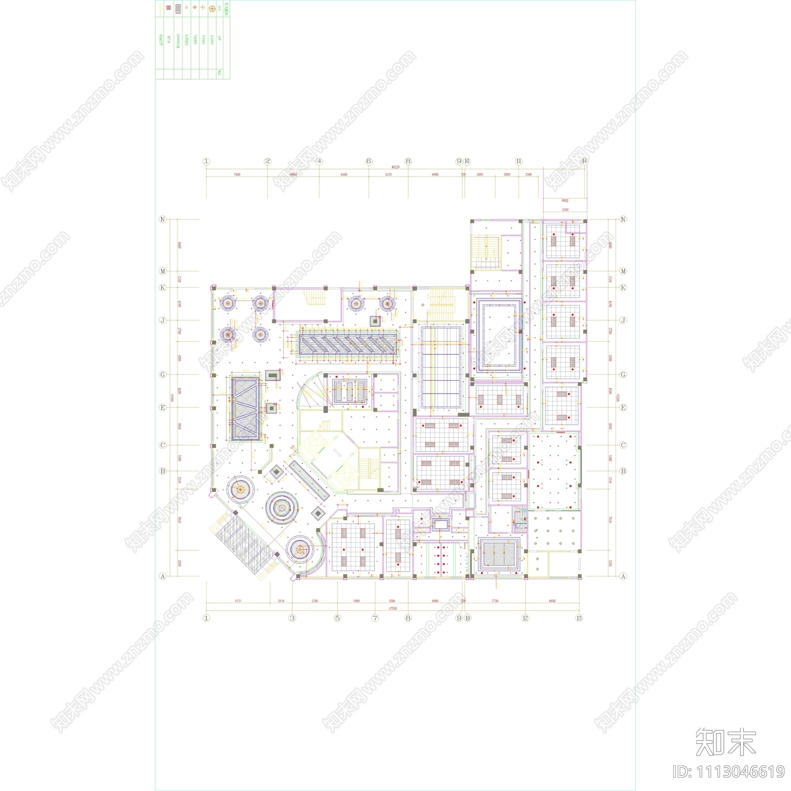 棚户区改造项目接待中心装修cad施工图下载【ID:1113046619】