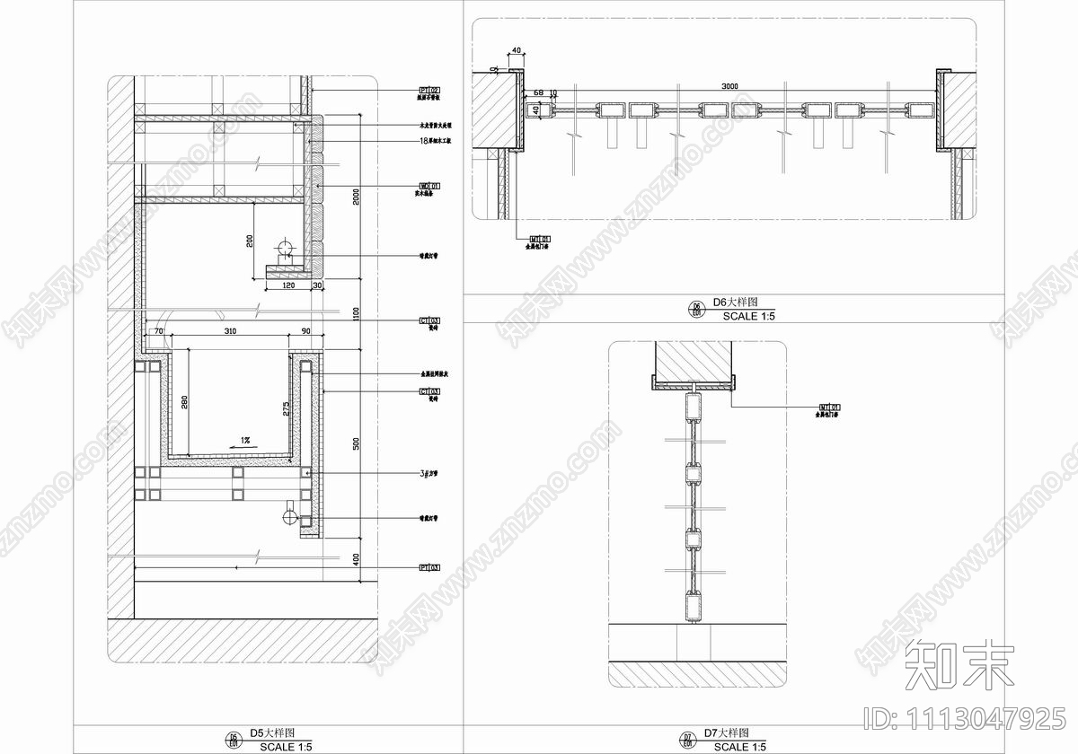 1100㎡员工餐厅CAD施工图cad施工图下载【ID:1113047925】