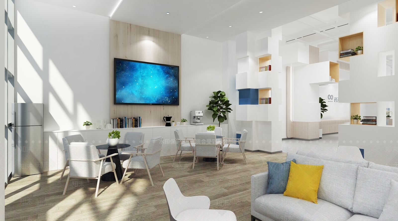 现代公司休息区3D模型下载【ID:1113067493】