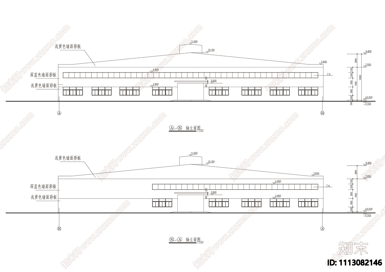钢构厂房建施cad施工图下载【ID:1113082146】