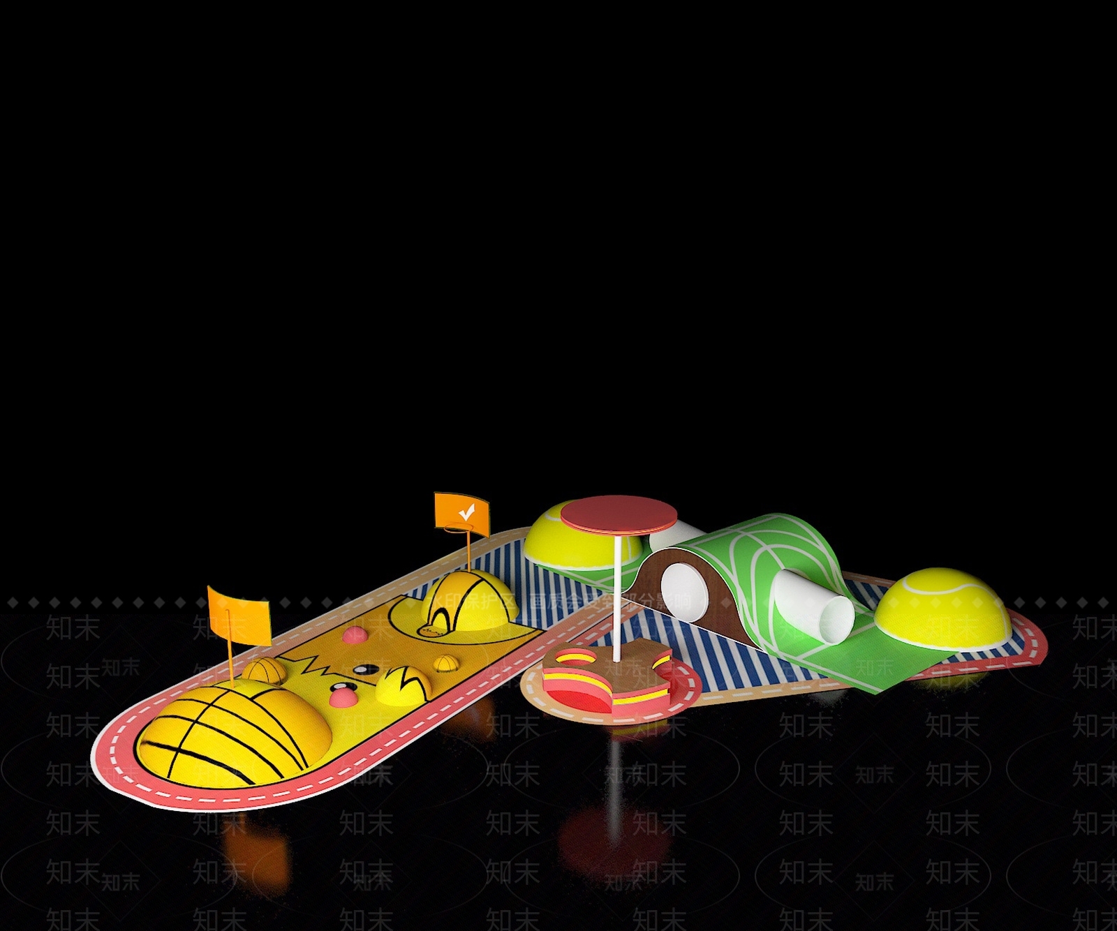 现代儿童体育活动3D模型下载【ID:1113104127】