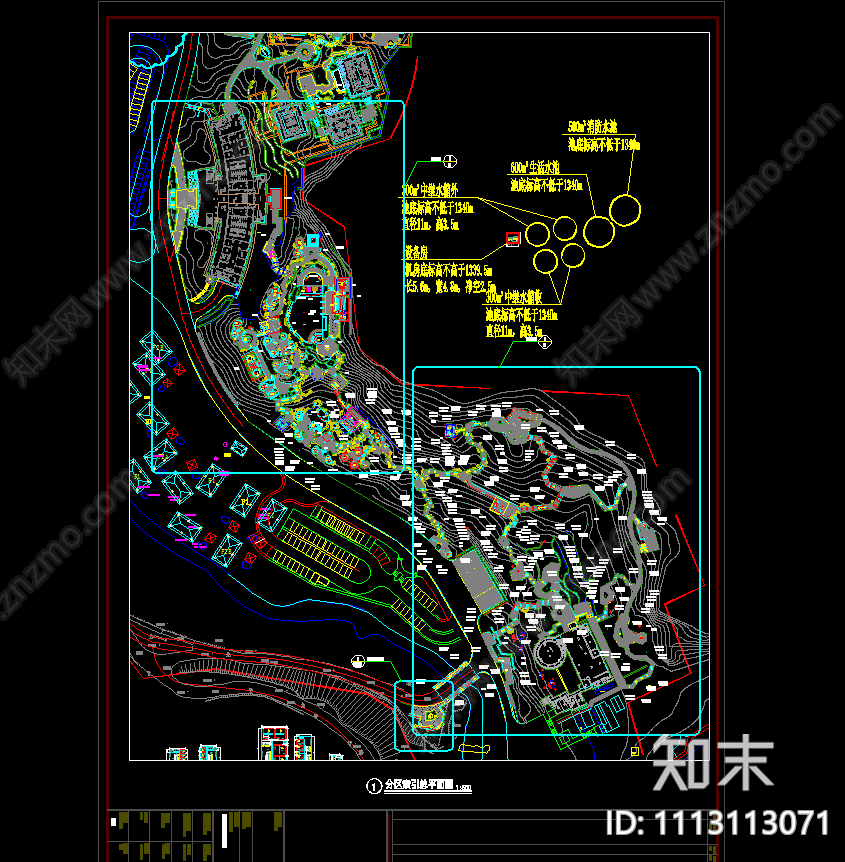 某温泉度假村分区二绿化施工图施工图下载【ID:1113113071】