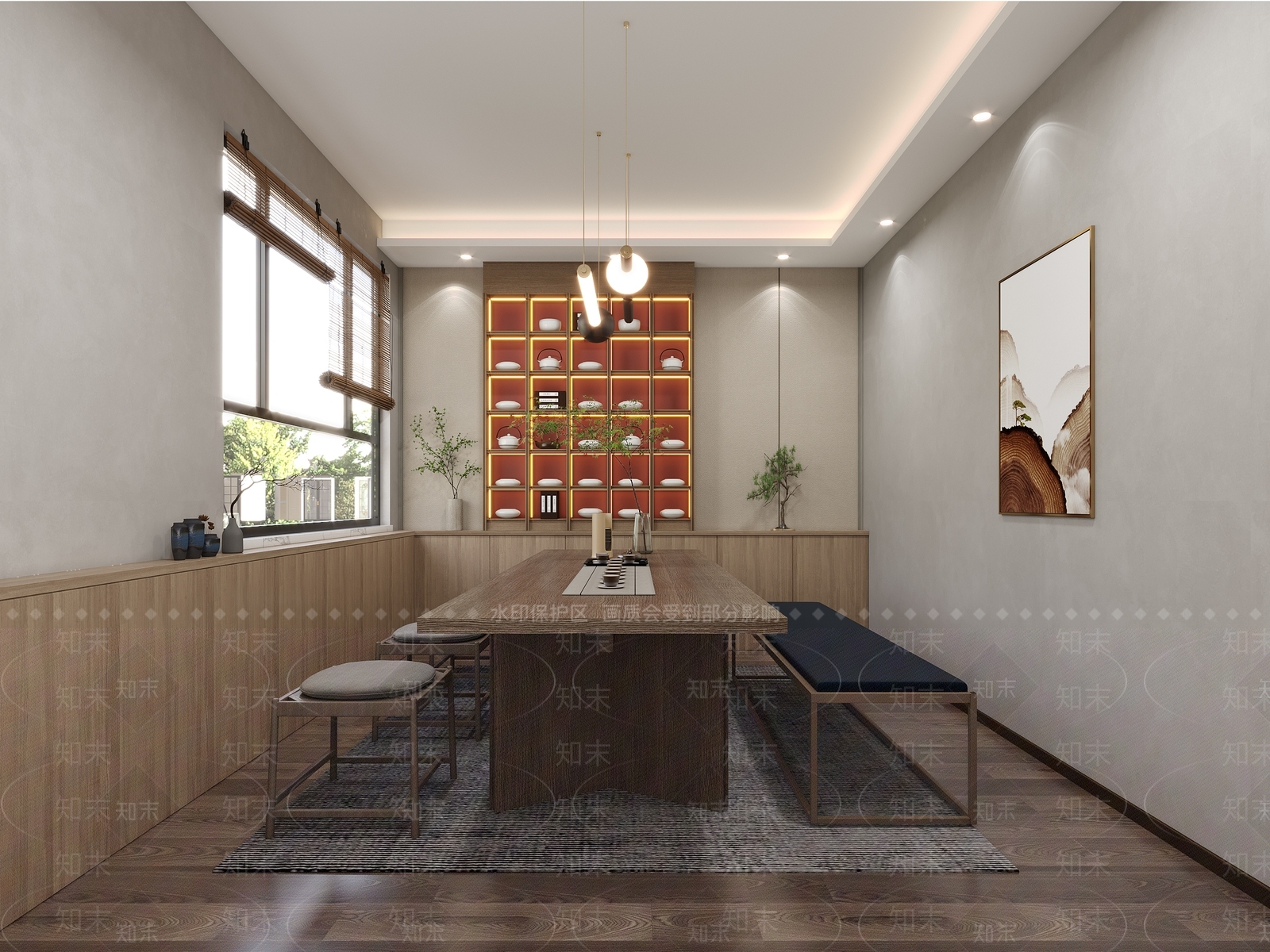 新中式茶馆3D模型下载【ID:1113147852】