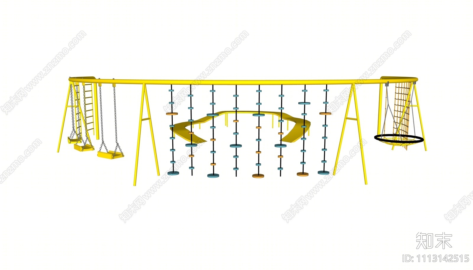 现代儿童游乐设施SU模型下载【ID:1113142515】