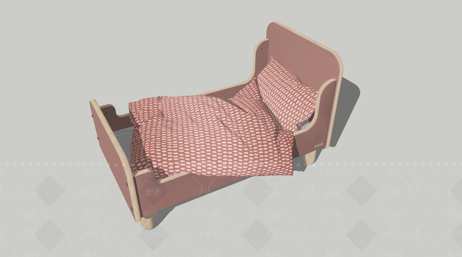 现代儿童床SU模型下载【ID:1113551439】