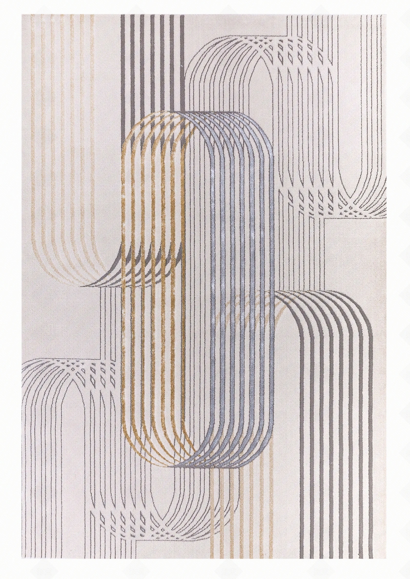 现代简约线型椭圆方形地毯贴图下载【ID:1113156829】