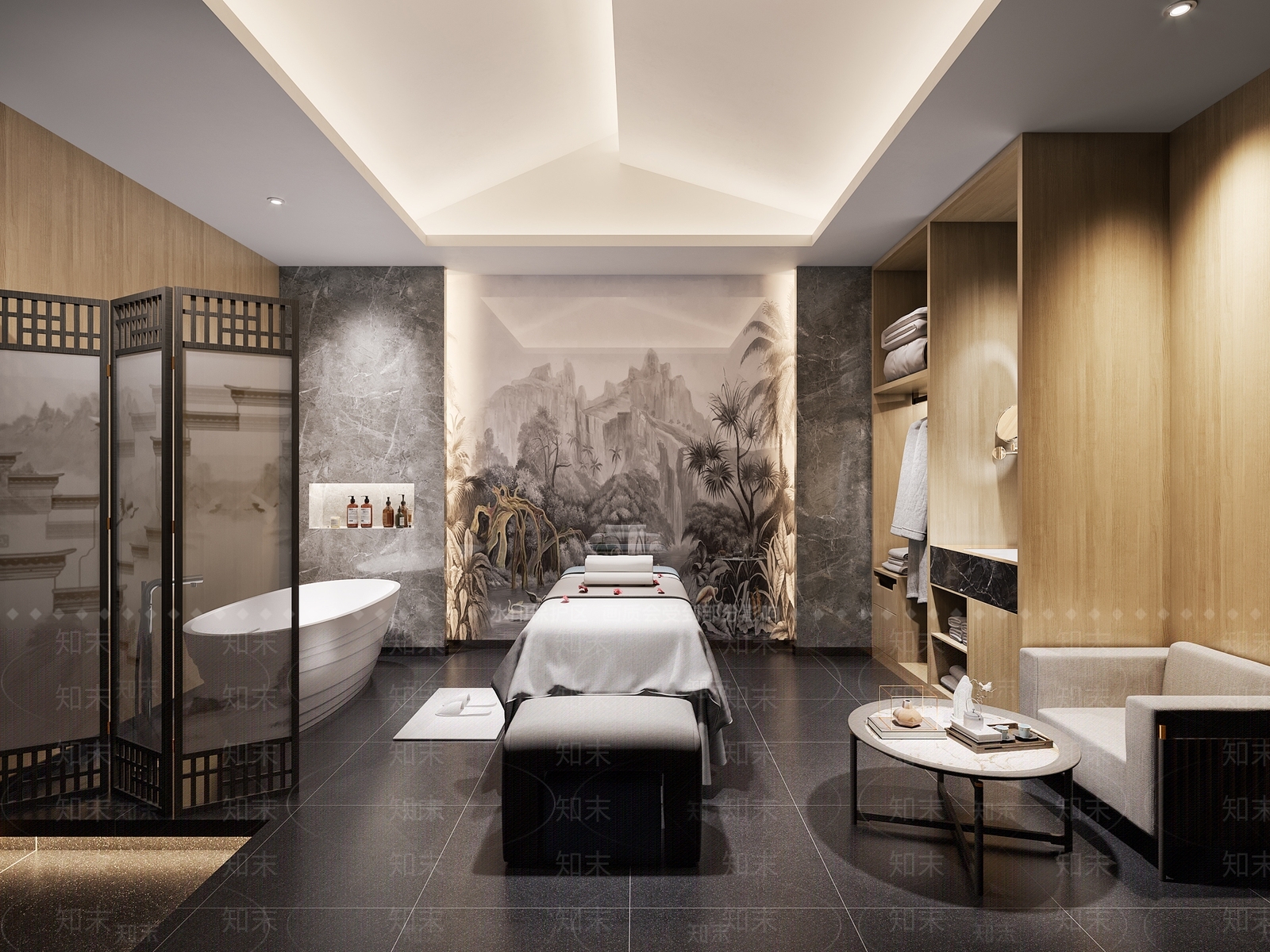 现代美容院包间3D模型下载【ID:1113161829】