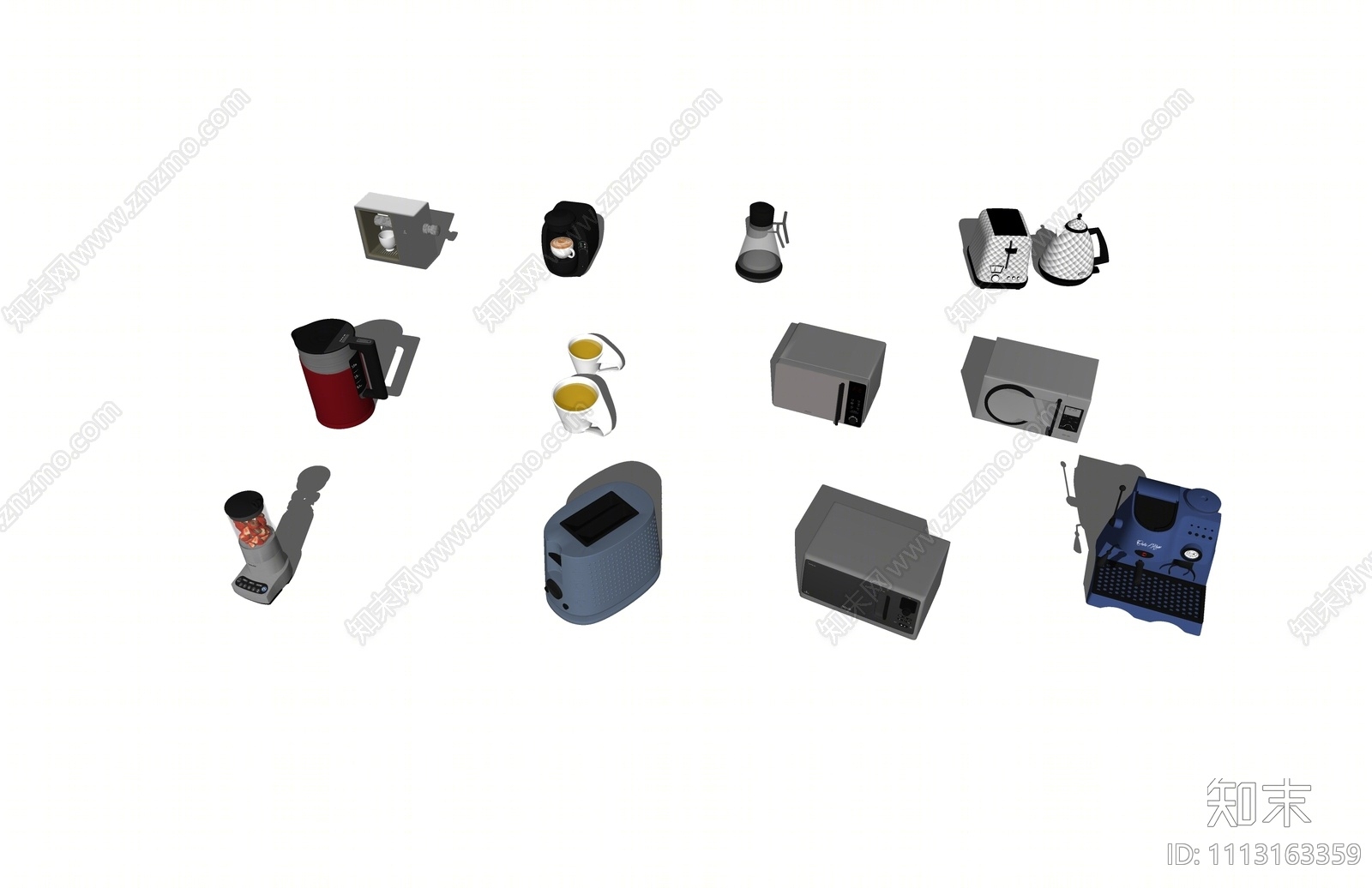 现代家用电器组合SU模型下载【ID:1113163359】