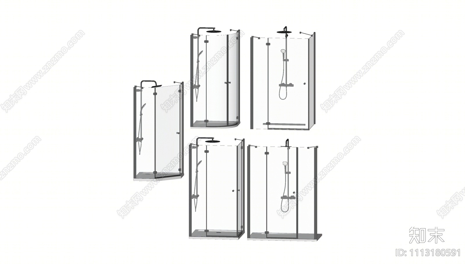 现代淋浴间SU模型下载【ID:1113180591】