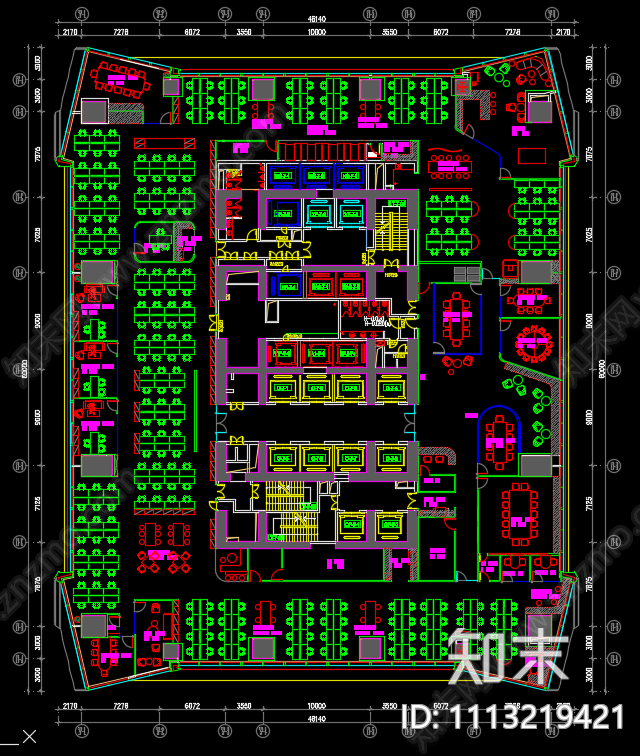 现代金融科技公司cad施工图下载【ID:1113219421】