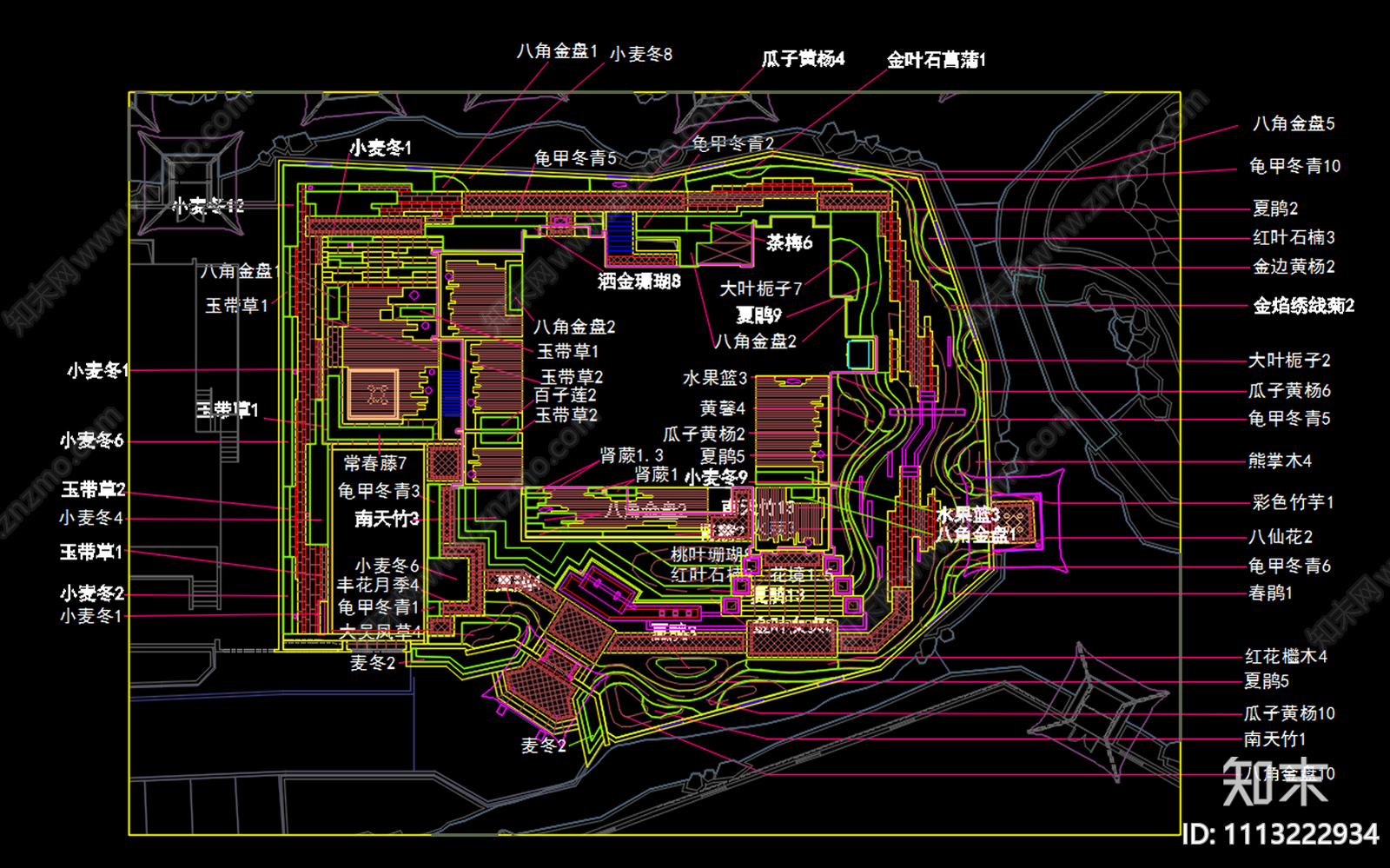 新中式别墅景观庭院含电气给排水施工图下载【ID:1113222934】