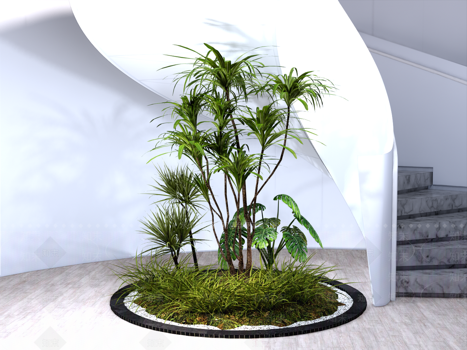 现代植物组合SU模型下载【ID:1113224691】