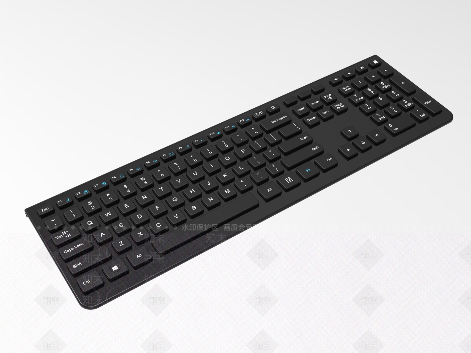 现代电脑键盘3D模型下载【ID:1113229109】