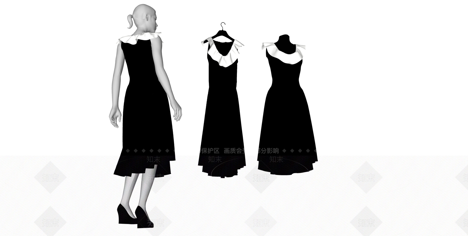 现代服装SU模型下载【ID:1113261652】