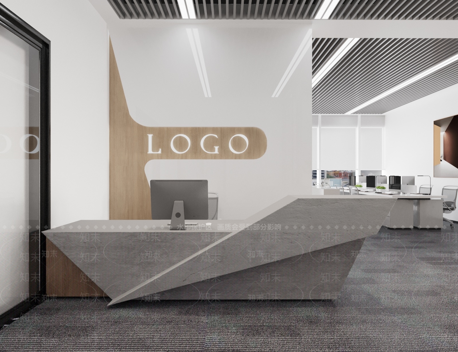 现代前台3D模型下载【ID:1113822773】