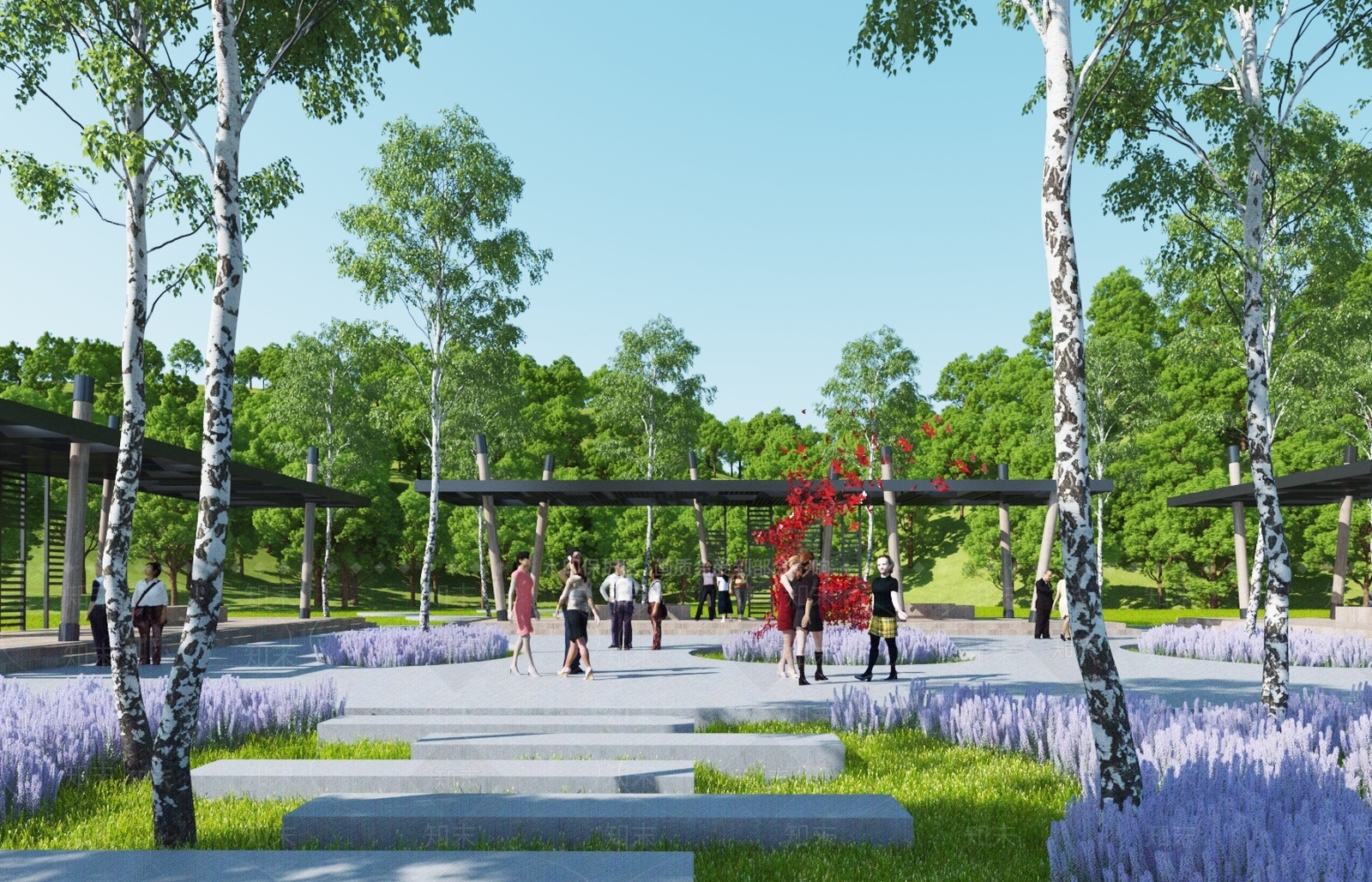 现代廊架3D模型下载【ID:1113259556】