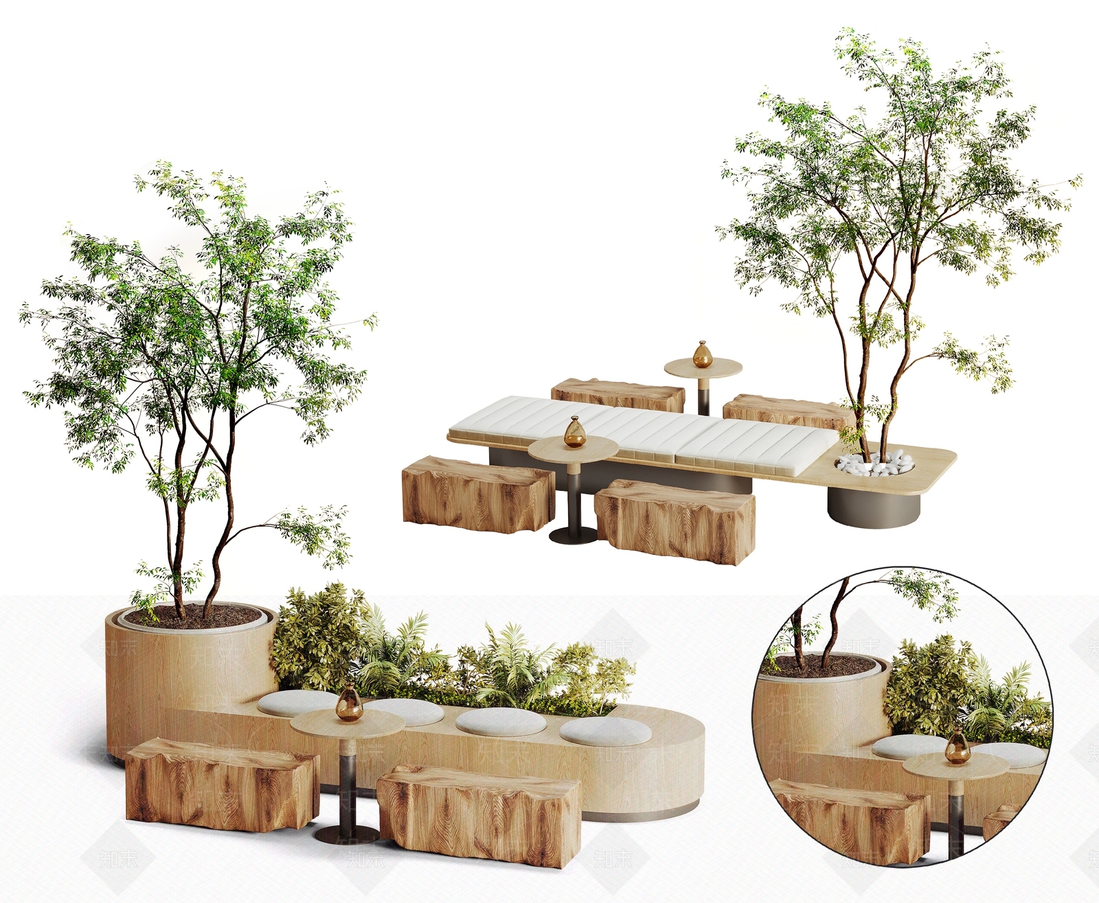 现代景观座椅3D模型下载【ID:1113306003】