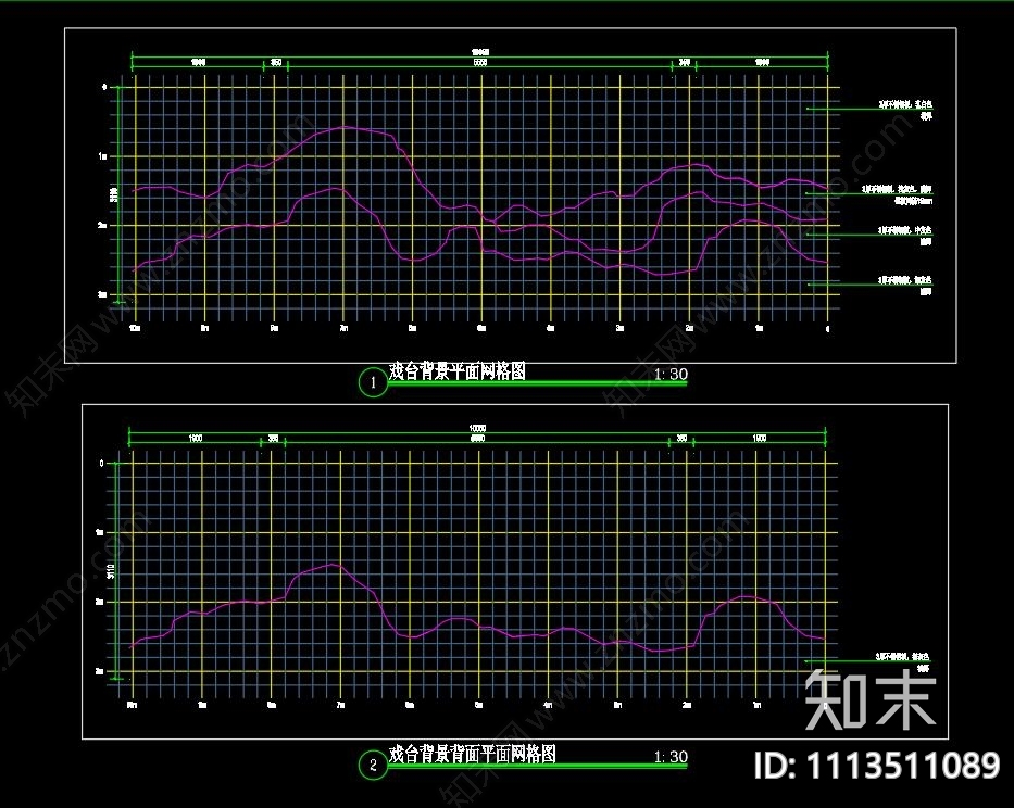 景观园林地产大区新中式廊架详图cad施工图下载【ID:1113511089】