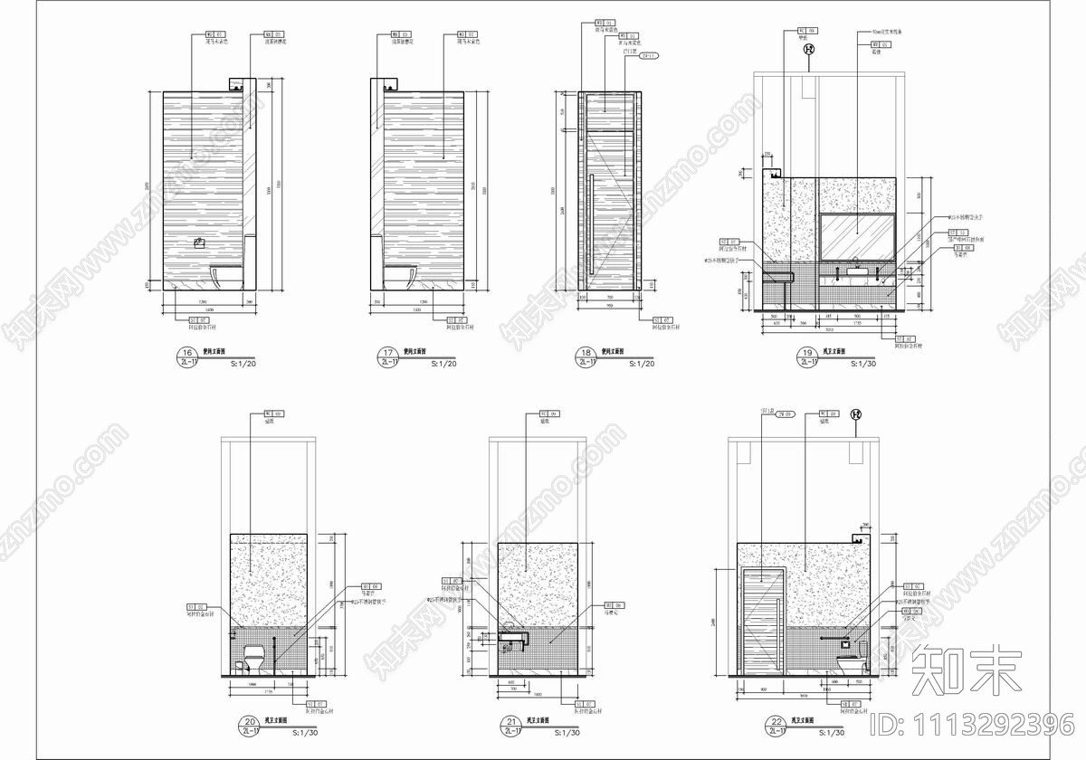 2000㎡中餐厅宴会厅CAD施工图施工图下载【ID:1113292396】