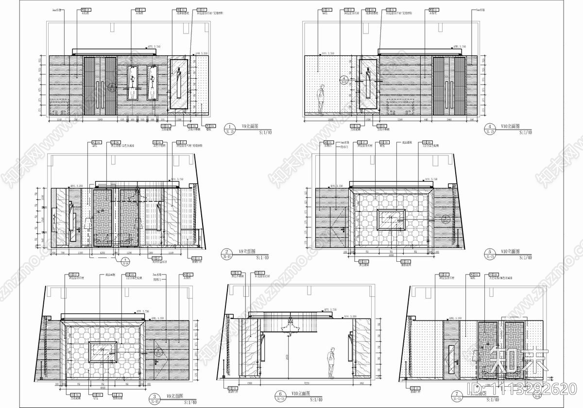 2000㎡中餐厅CAD施工图cad施工图下载【ID:1113292620】