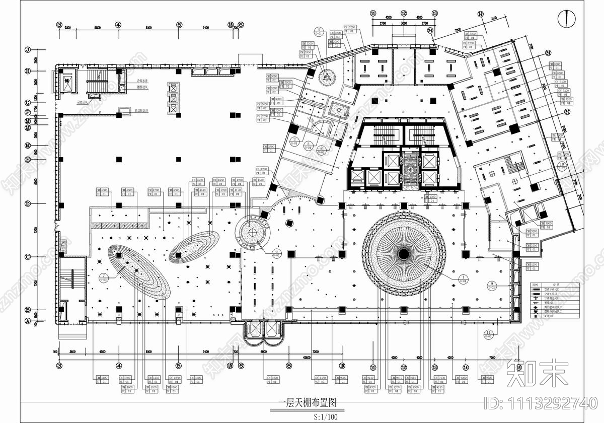 某酒店一層大堂自助餐吧後勤區cad施工圖施工圖下載