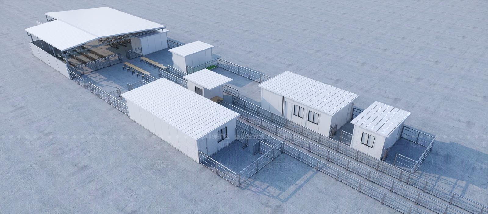 现代医疗建筑SU模型下载【ID:1113300597】