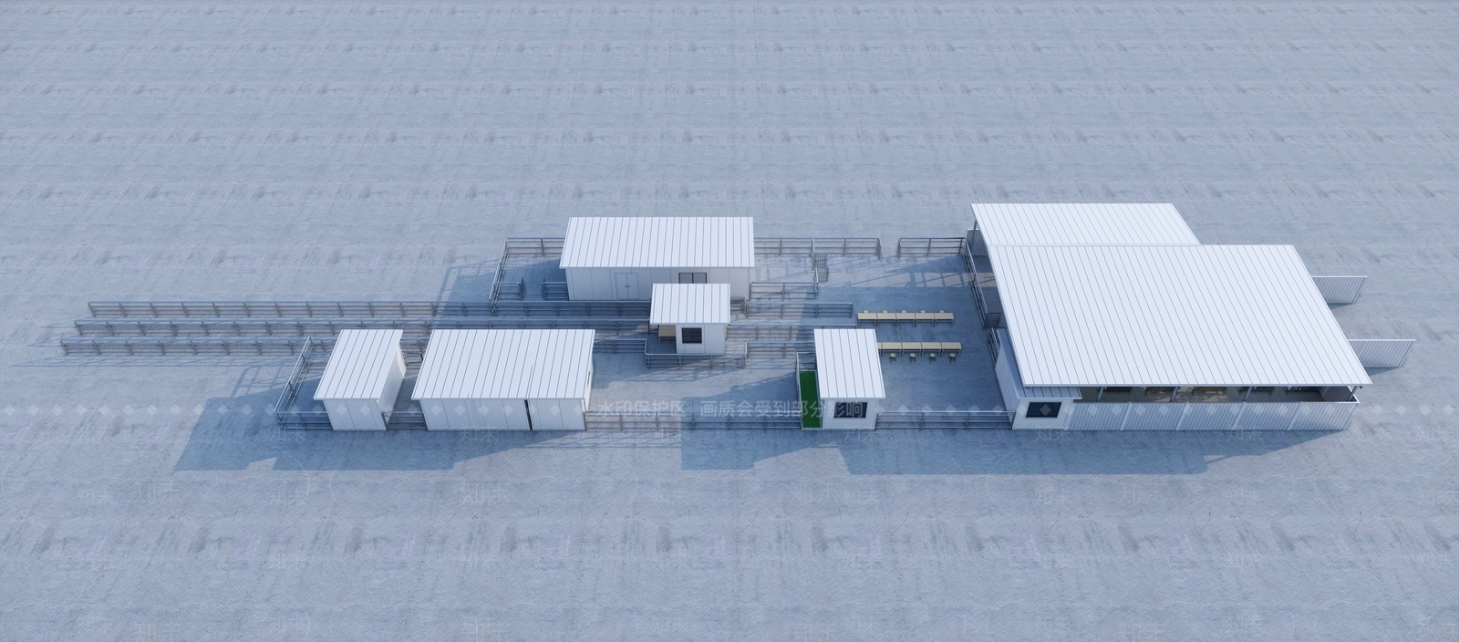 现代医疗建筑SU模型下载【ID:1113300597】