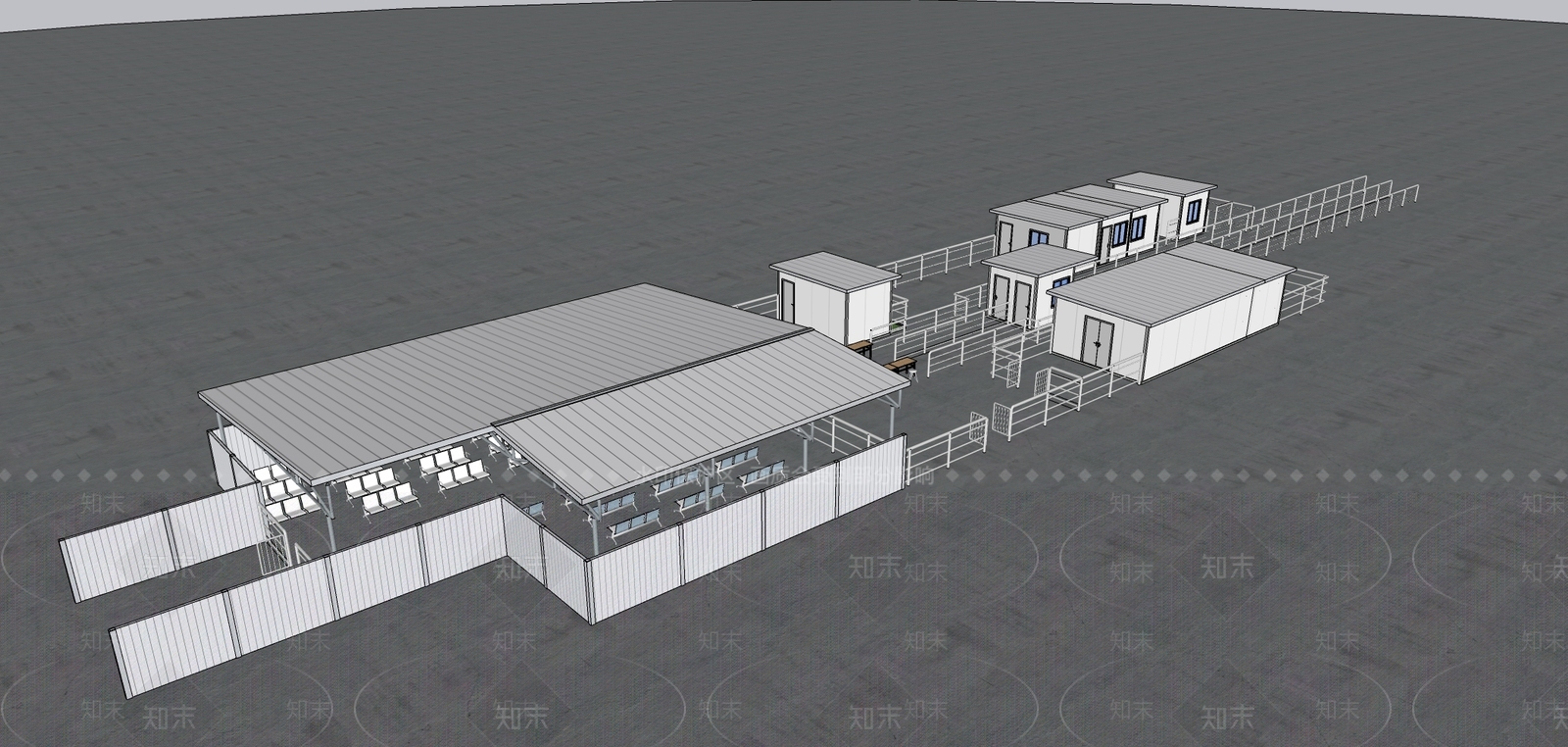 现代医疗建筑SU模型下载【ID:1113300597】