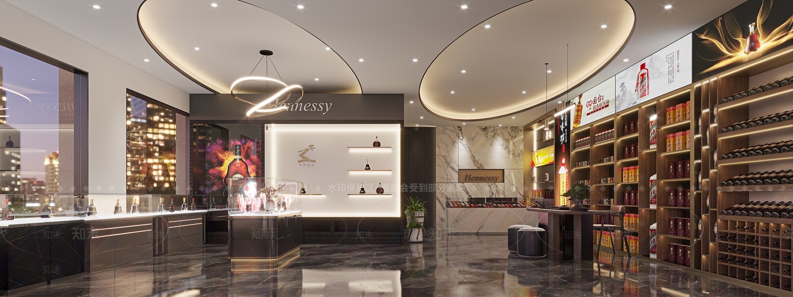 现代烟酒店3D模型下载【ID:1113346638】