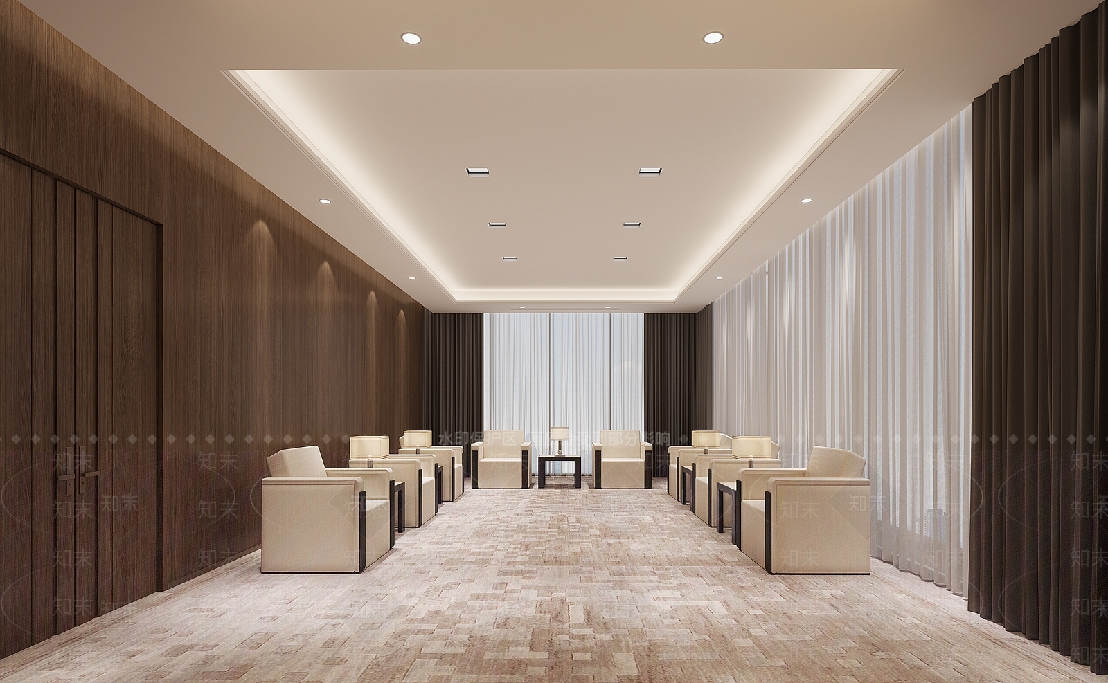 现代接待厅3D模型下载【ID:1113346807】