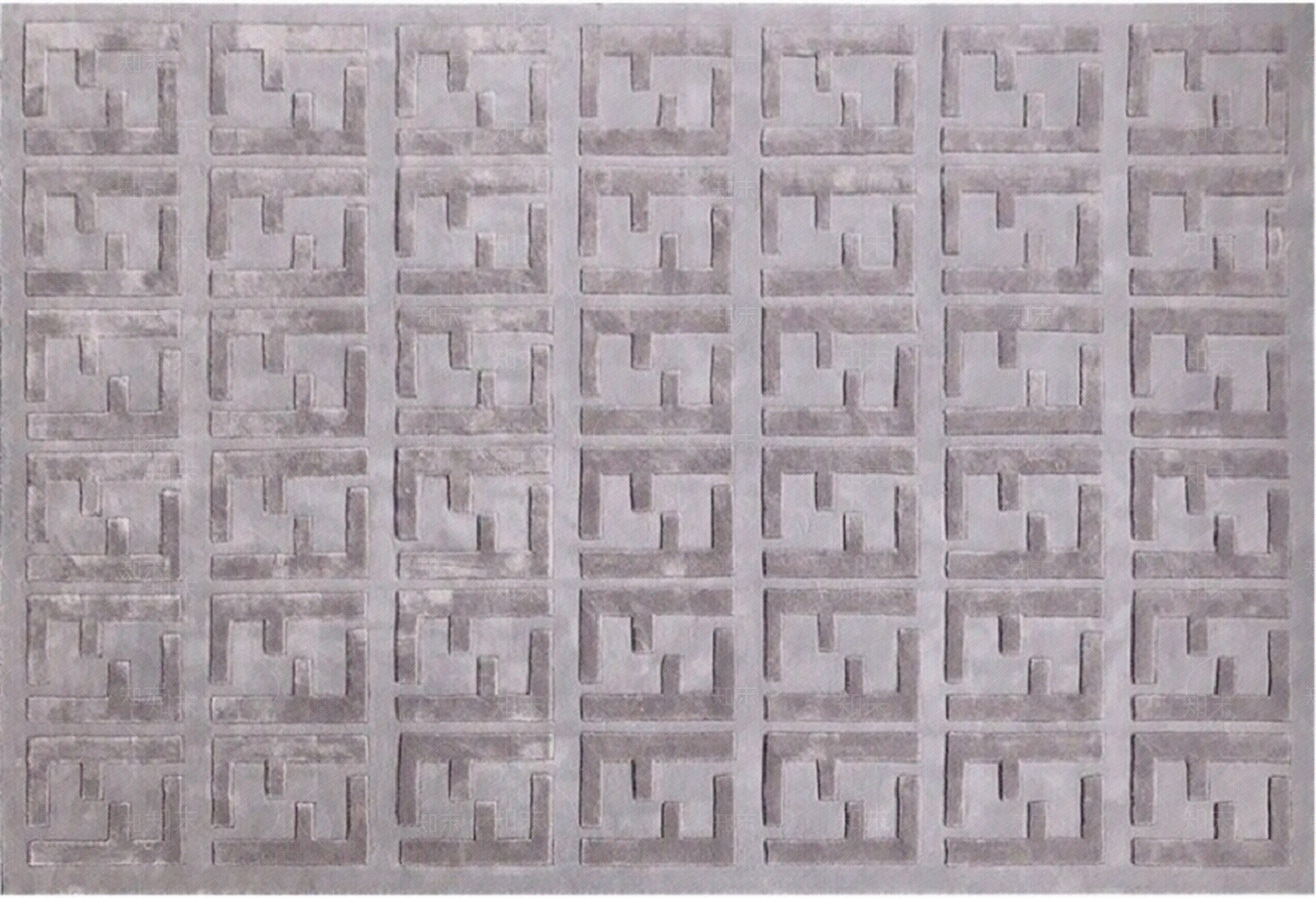 灰色字母图案简约毛绒地毯贴图下载【ID:1113349496】