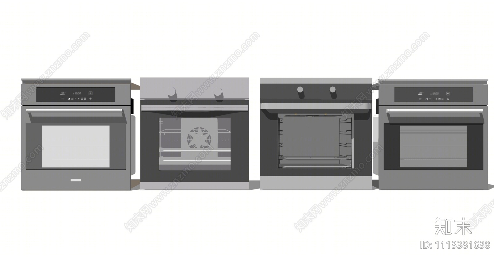 现代烤箱SU模型下载【ID:1113381638】