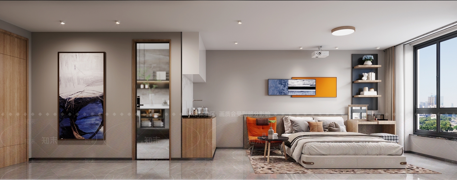 现代单身公寓3D模型下载【ID:1113383567】