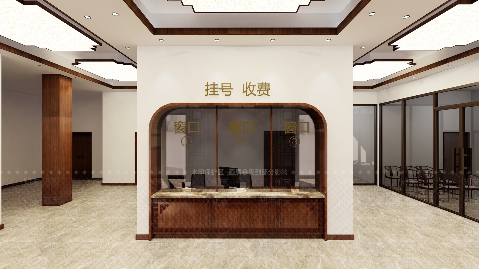 新中式中医馆SU模型下载【ID:1113383544】