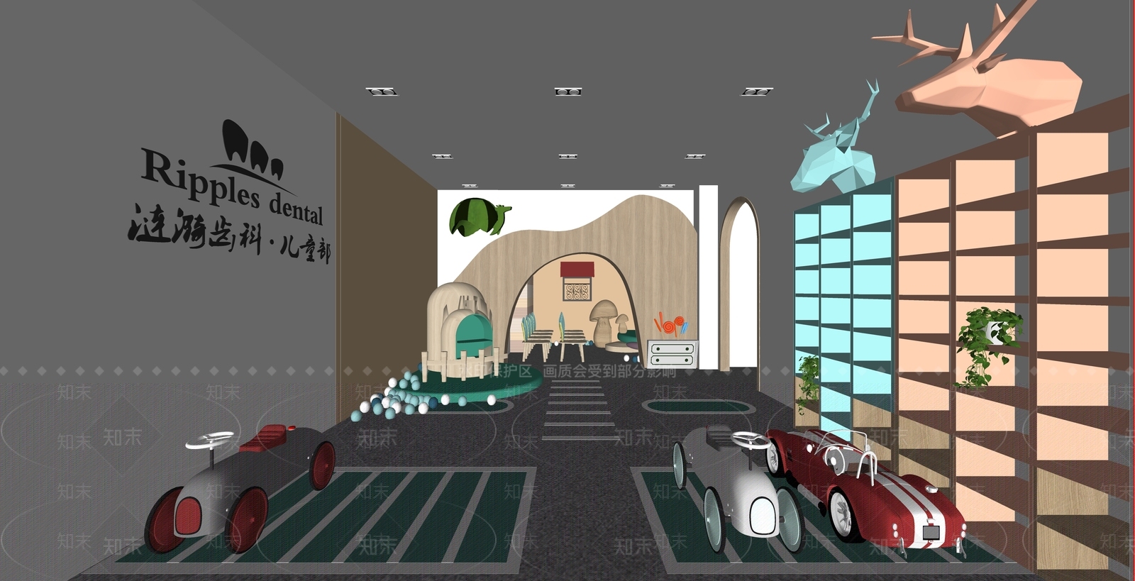 现代儿童活动空间SU模型下载【ID:1113395222】