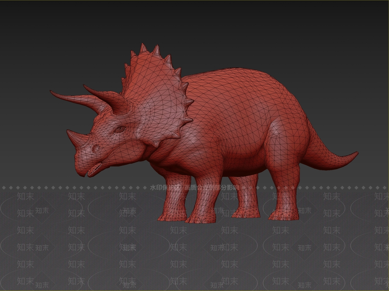 现代三角龙3D模型下载【ID:1113415428】