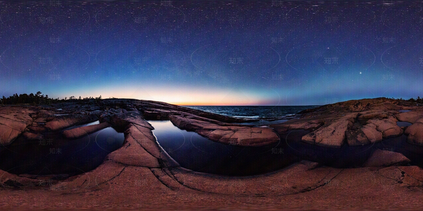 湖岸夜空HDR贴图下载【ID:1113461683】