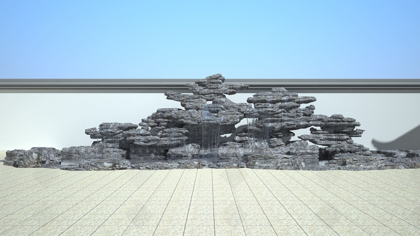 中式假山水景3D模型下载【ID:1113467292】