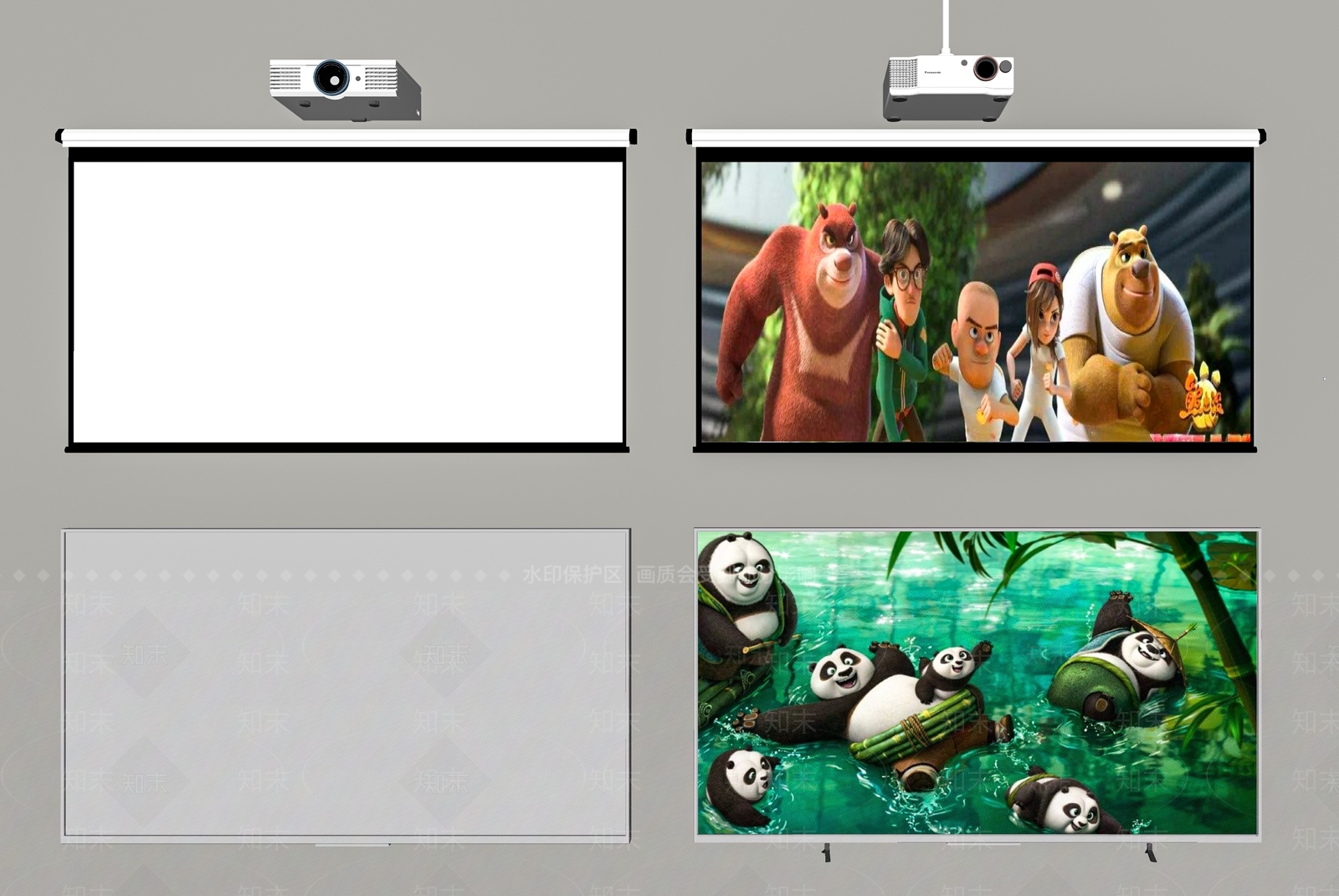 现代投影幕布SU模型下载【ID:1113468676】