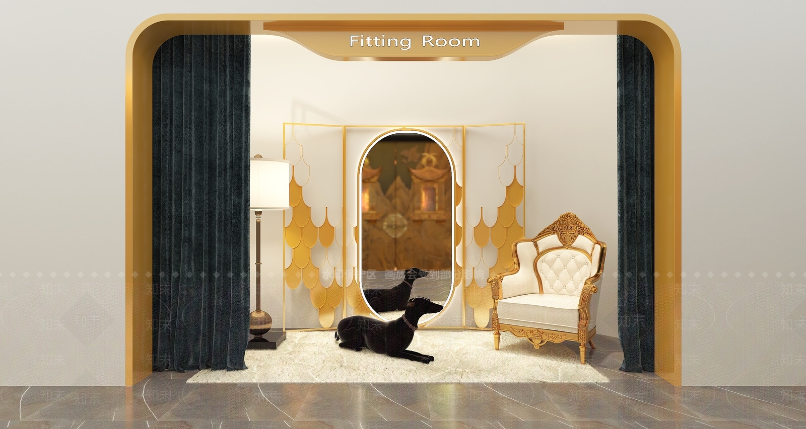 现代VIP试衣间3D模型下载【ID:1113473226】